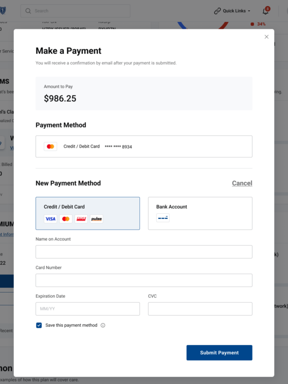 Horizon BCBS Member Patient Portal – Make A Payment