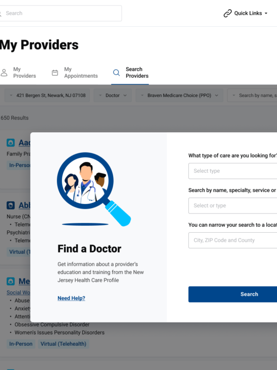 Horizon BCBS Member Patient Portal – Find a Doctor